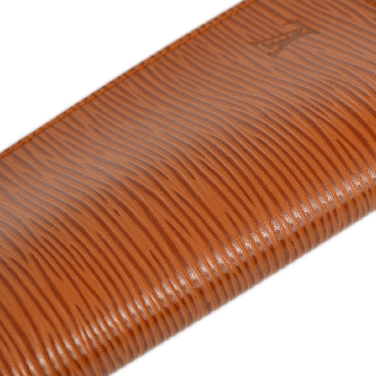 Louis Vuitton Brown Epi Glasses Case Pouch Small Good