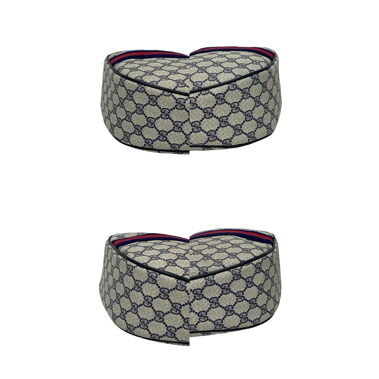 GUCCI Shoulder Bag leather Navy Sherry line