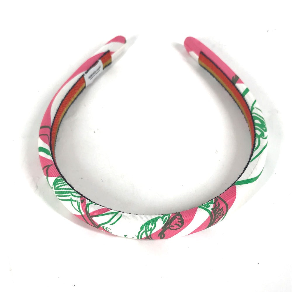 HERMES hair accessory silk pink Elsa Women Used
