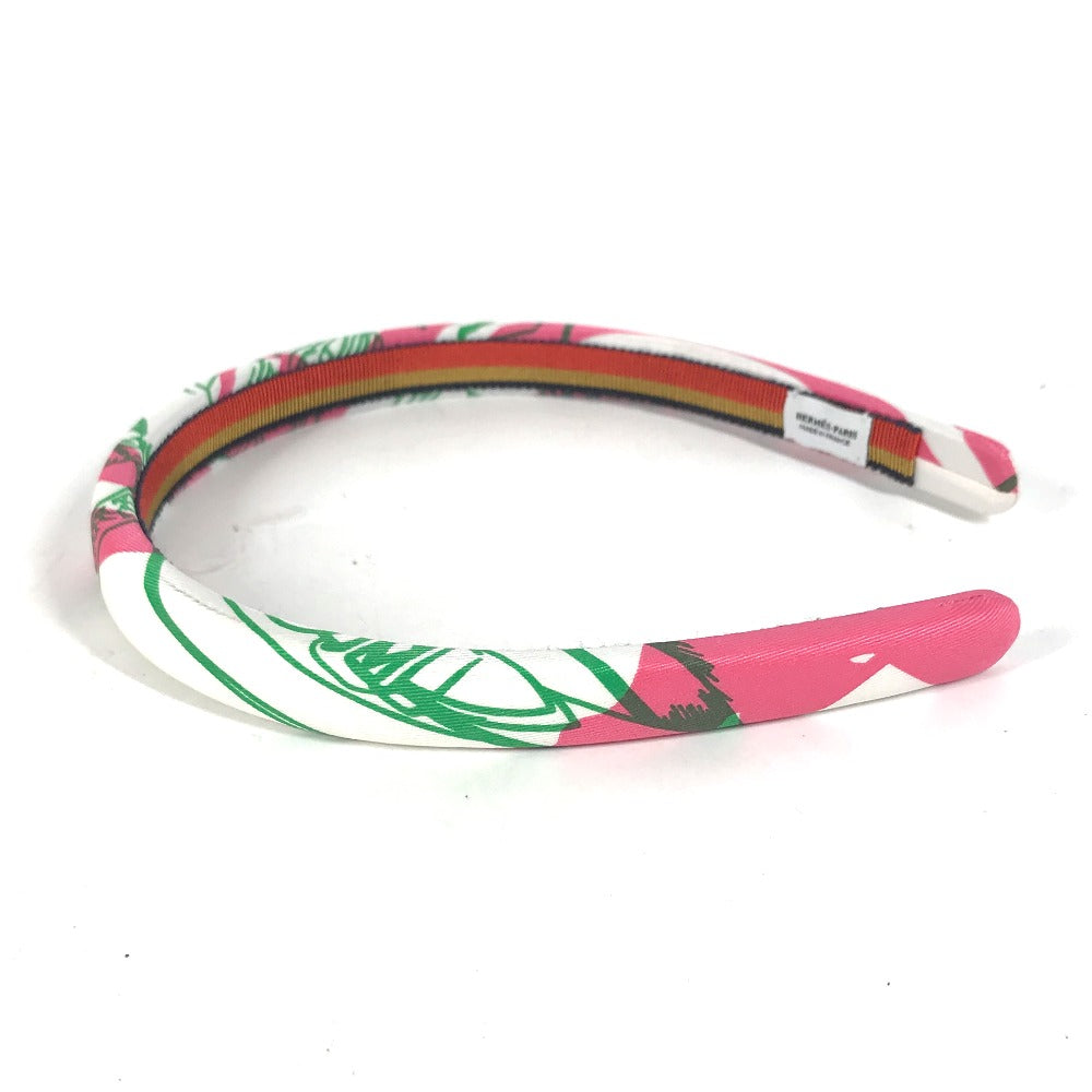 HERMES hair accessory silk pink Elsa Women Used
