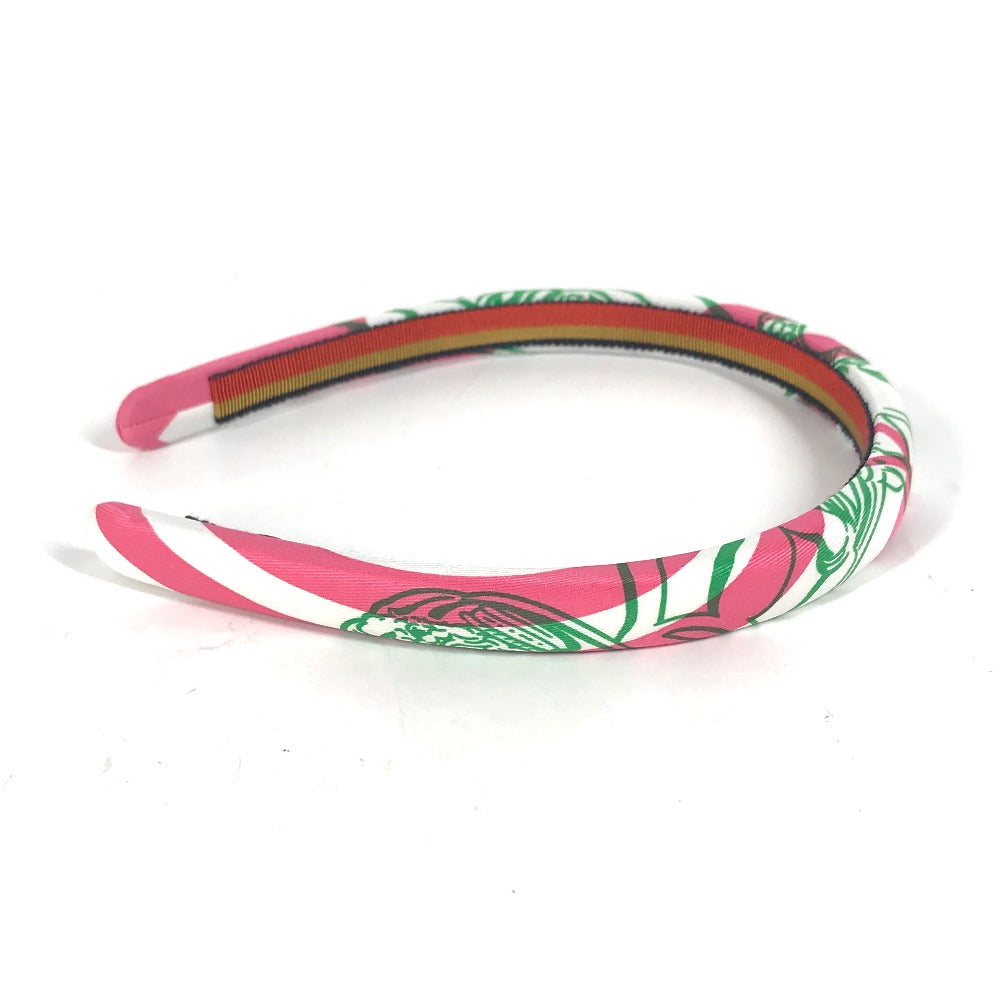 HERMES hair accessory silk pink Elsa Women Used
