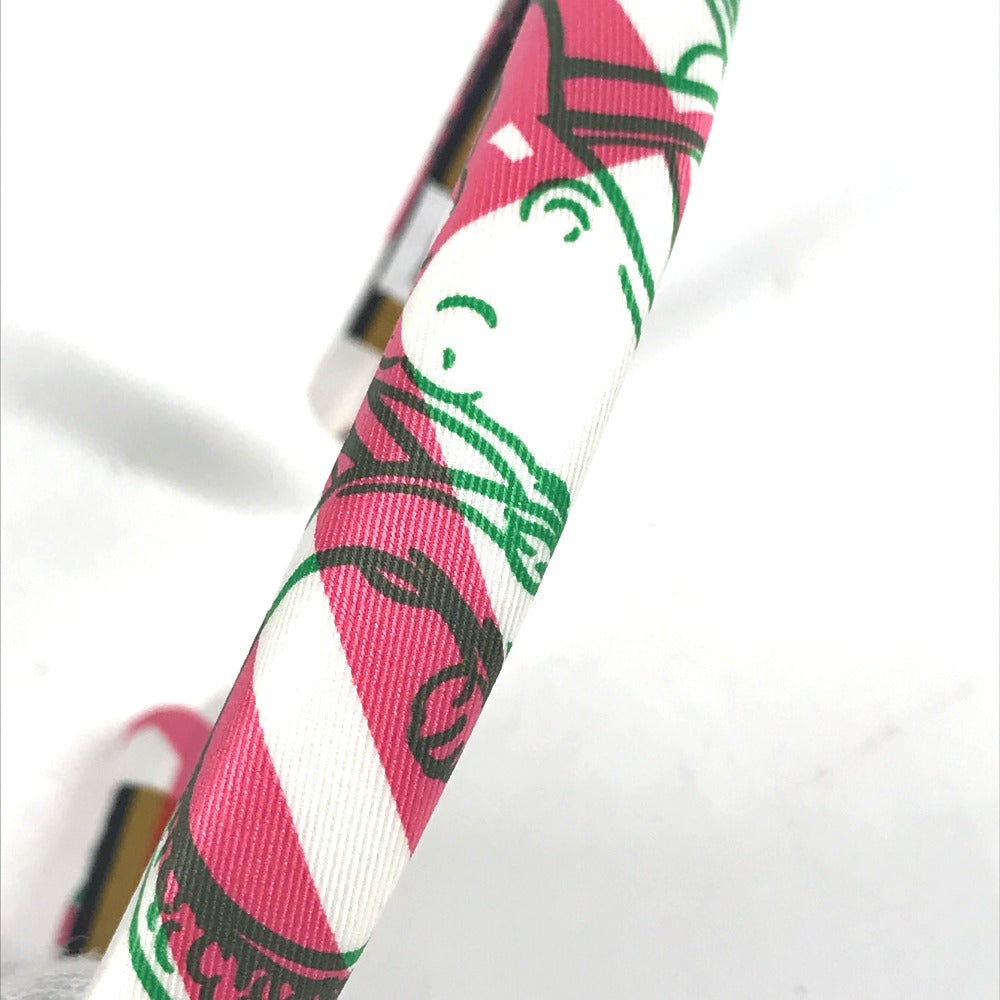 HERMES hair accessory silk pink Elsa Women Used