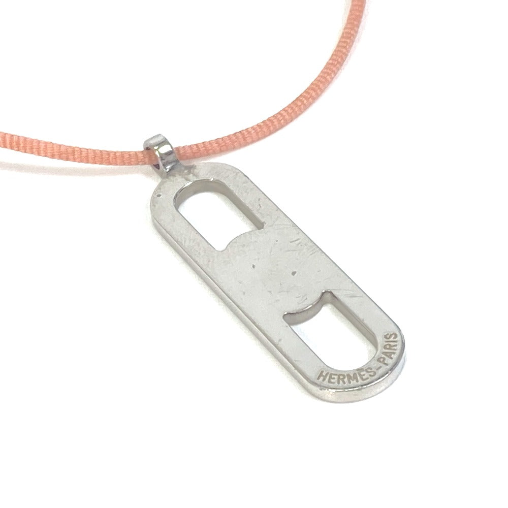 HERMES Necklace metal Pink x Silver Accessories Mailon Women Used