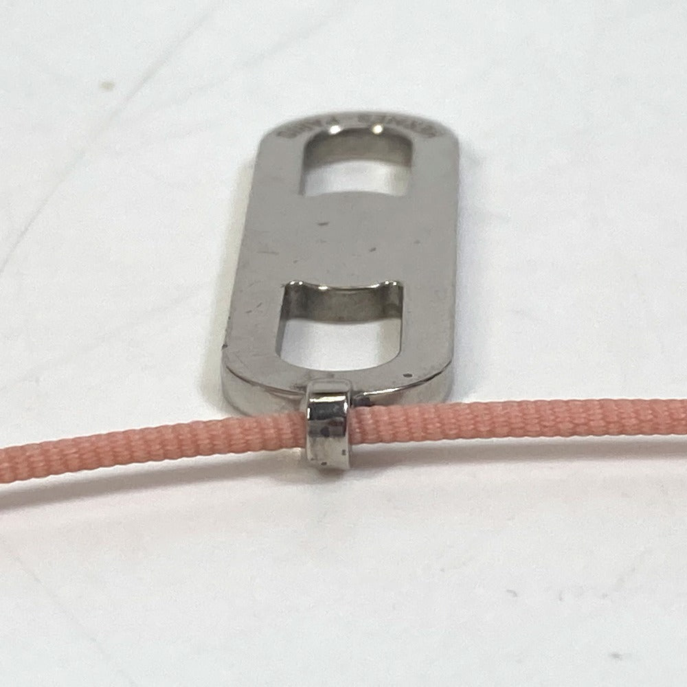 HERMES Necklace metal Pink x Silver Accessories Mailon Women Used