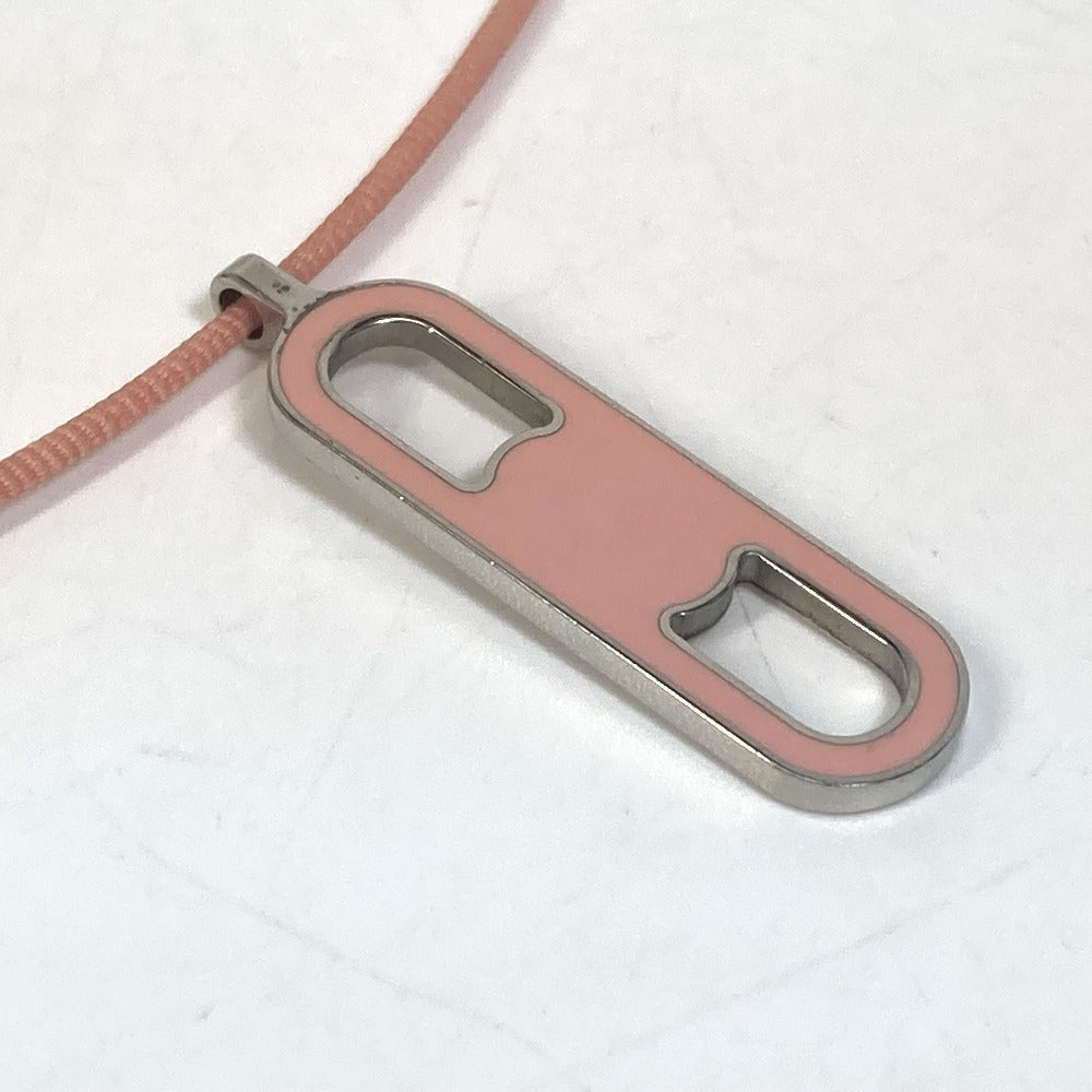 HERMES Necklace metal Pink x Silver Accessories Mailon Women Used