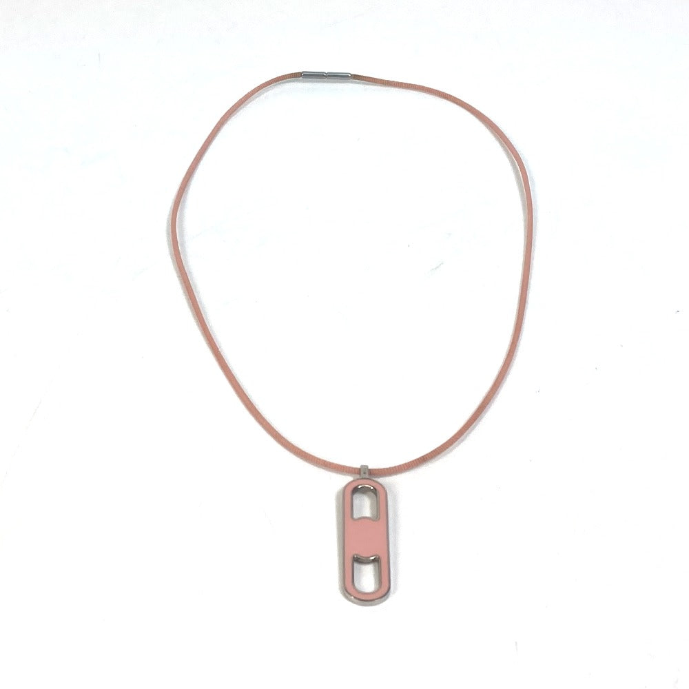 HERMES Necklace metal Pink x Silver Accessories Mailon Women Used