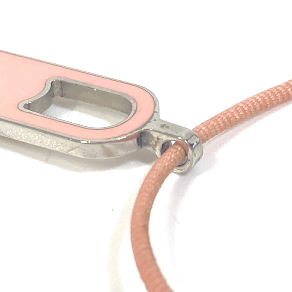 HERMES Necklace metal Pink x Silver Accessories Mailon Women Used