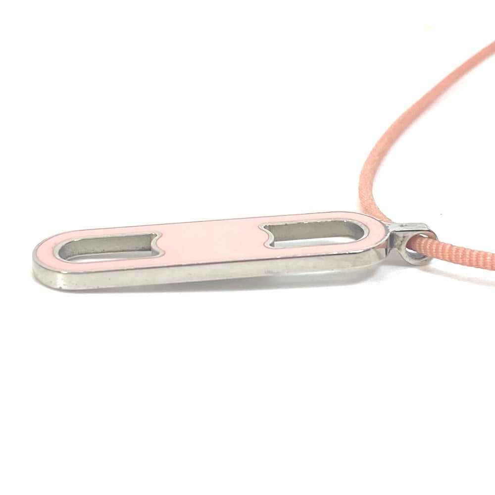 HERMES Necklace metal Pink x Silver Accessories Mailon Women Used