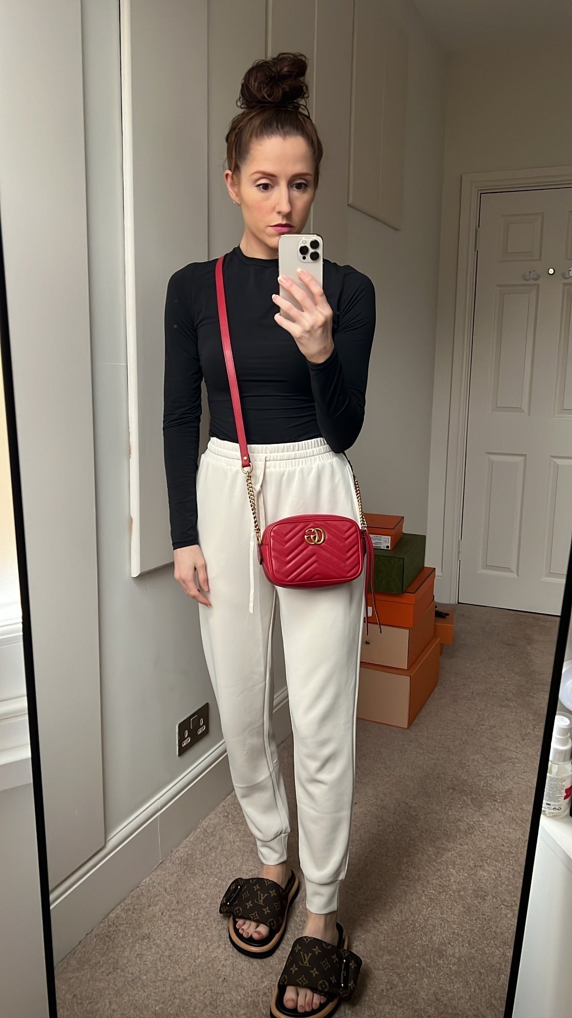 Gucci GG Hibiscus Red Marmont Mini Shoulder Bag (RRP £1220)