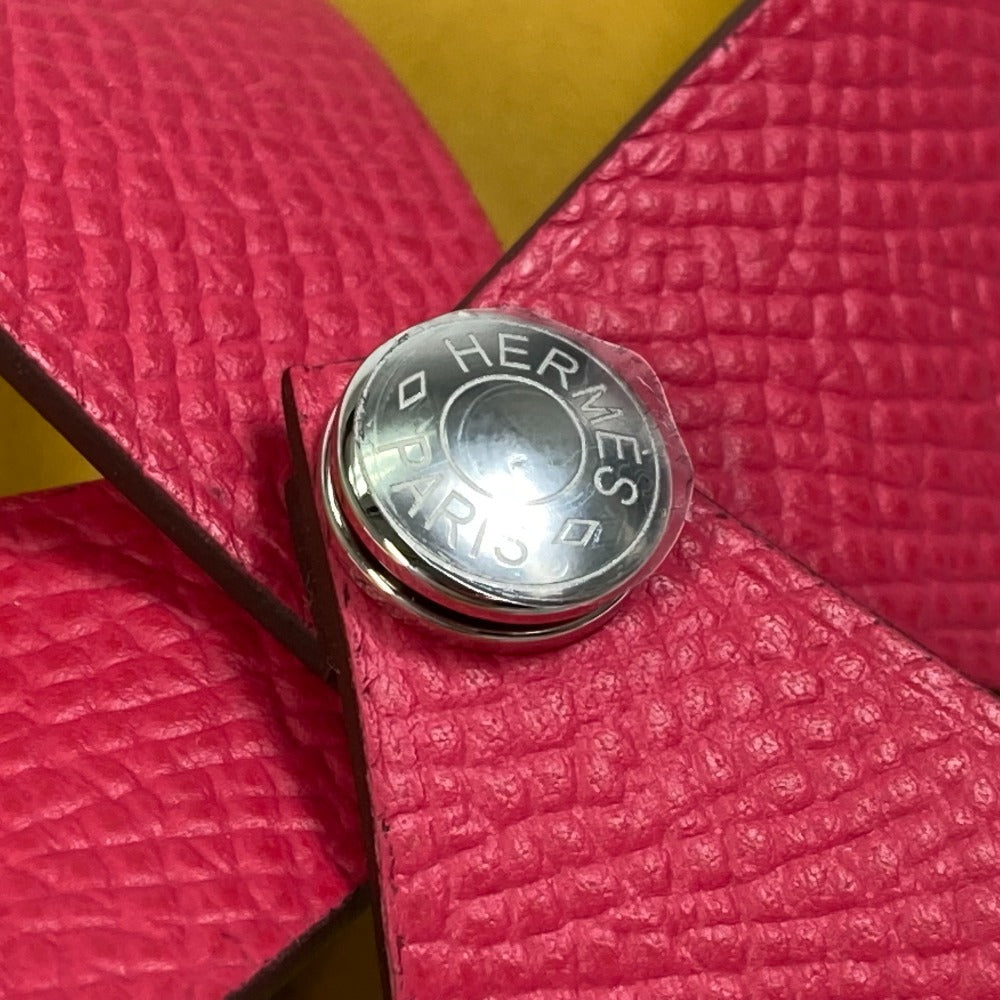 HERMES object Epsom, Wood Pink / yellow interior windmill petit H