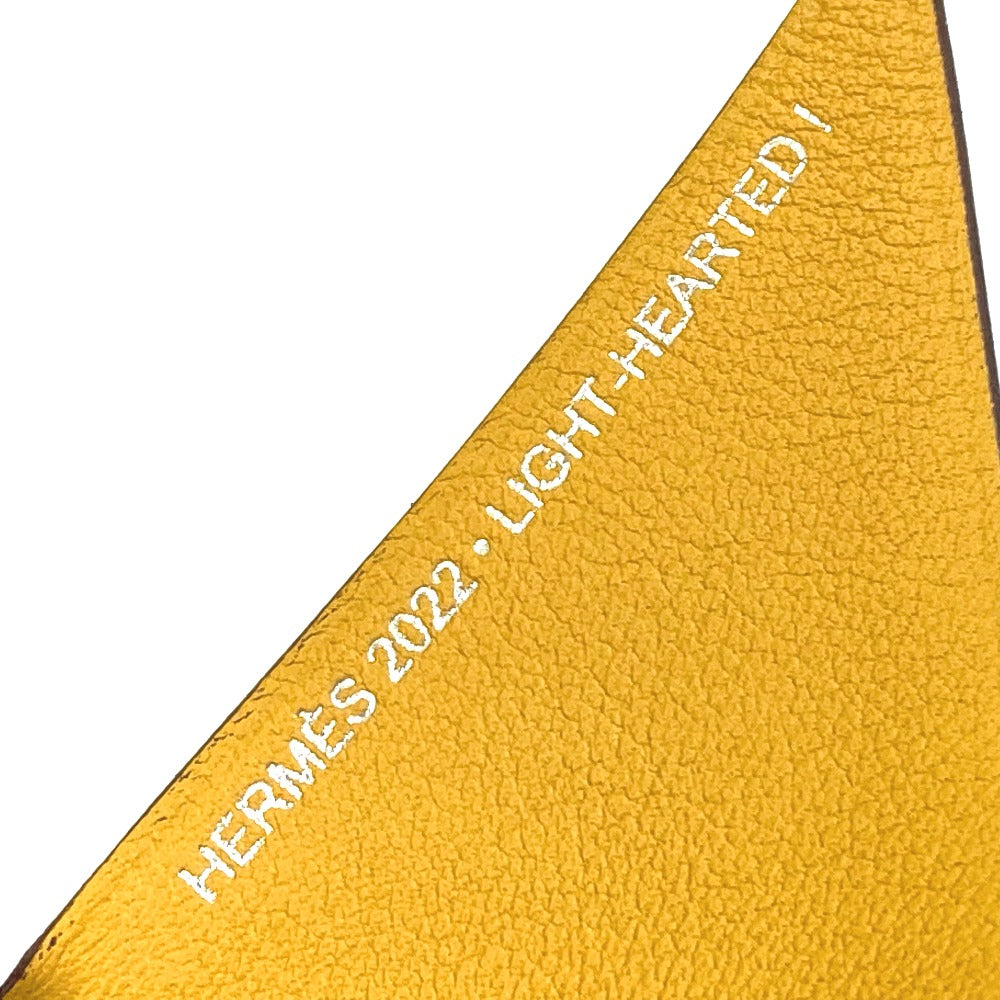 HERMES object Epsom, Wood Pink / yellow interior windmill petit H