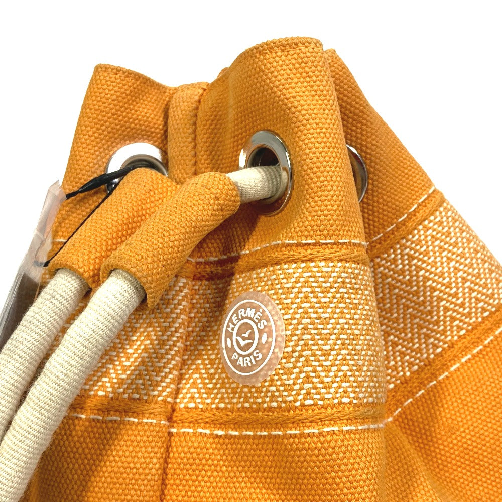 HERMES Shoulder Bag cotton Orange Shoulder Sac Marine Receive MM Women Used