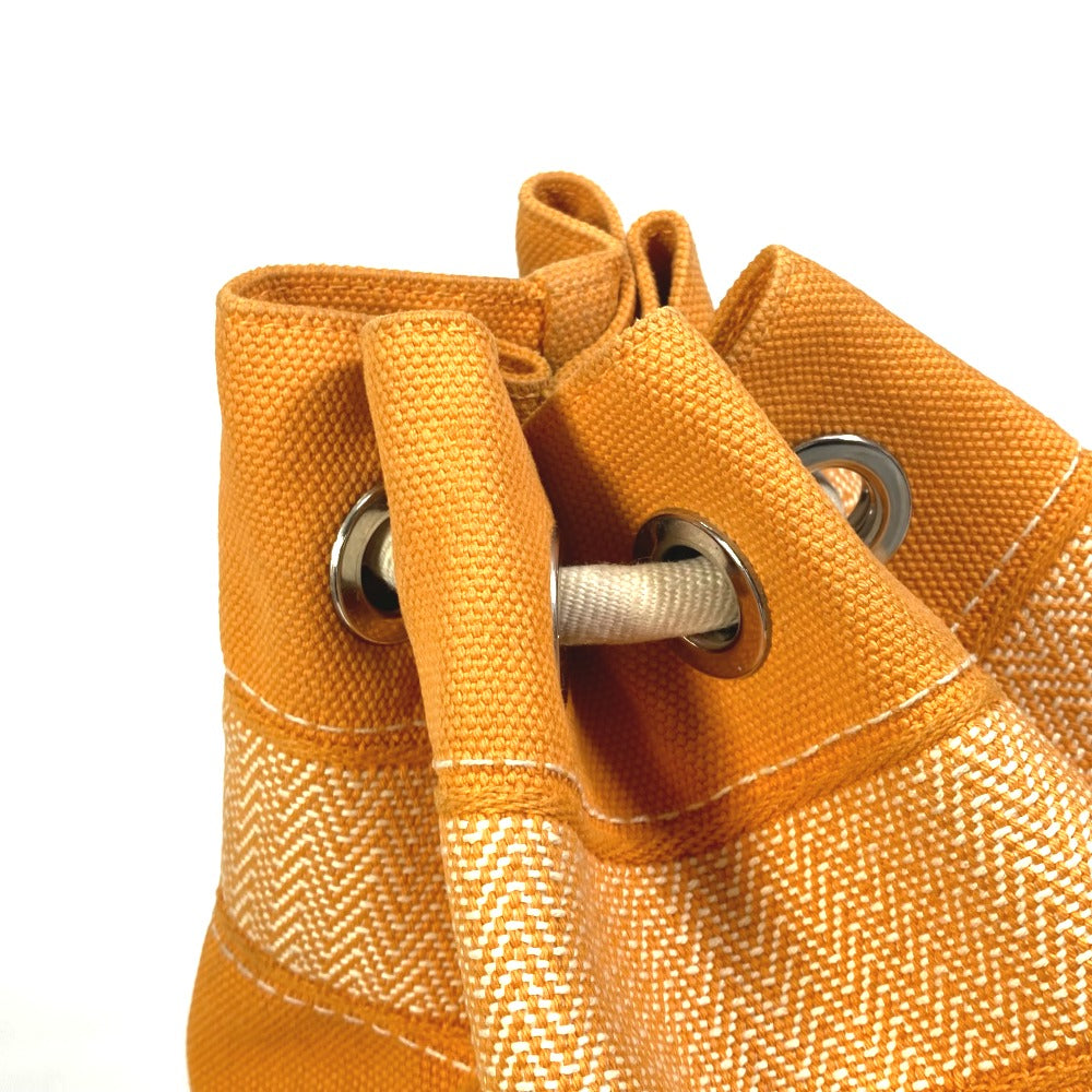 HERMES Shoulder Bag cotton Orange Shoulder Sac Marine Receive MM Women Used