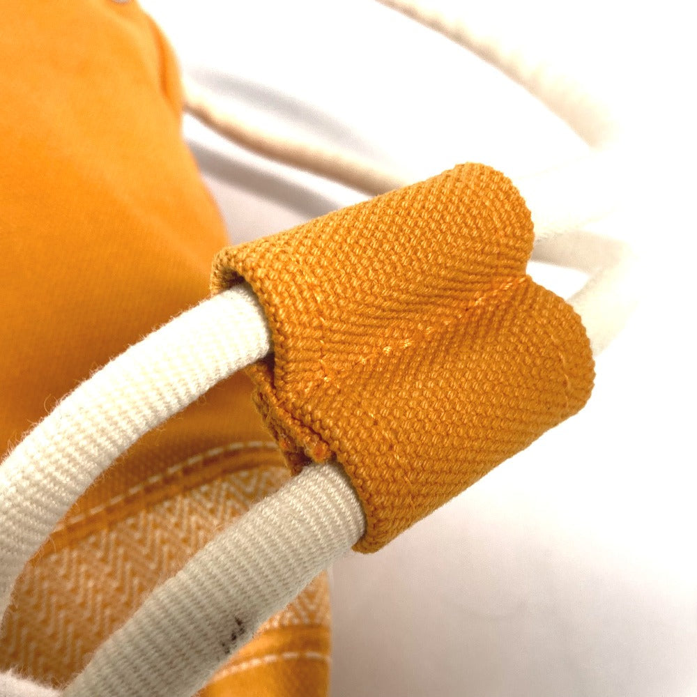 HERMES Shoulder Bag canvas Orange Beach bag Sac Marine Receive MM Women Used