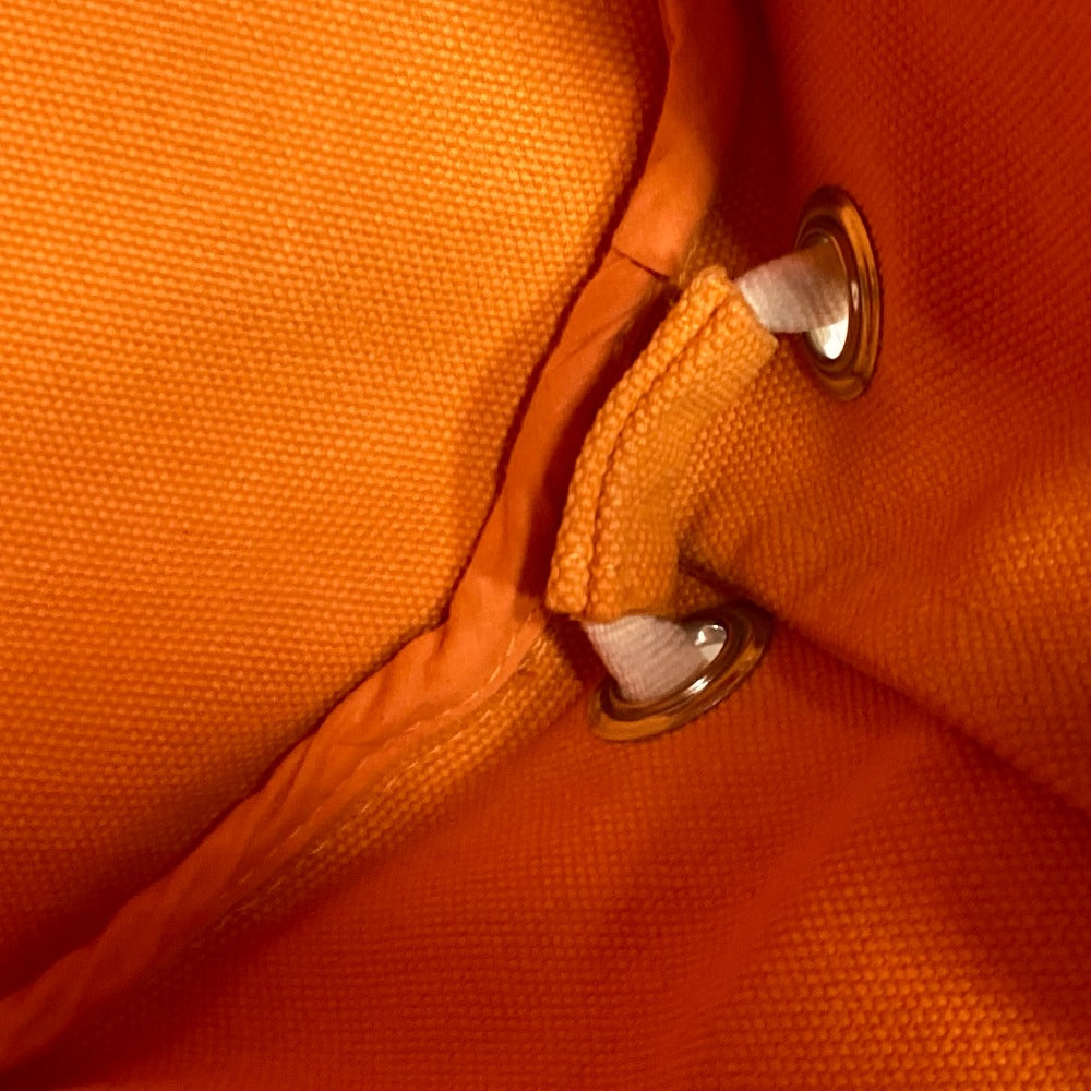 HERMES Shoulder Bag canvas Orange Beach bag Sac Marine Receive MM Women Used