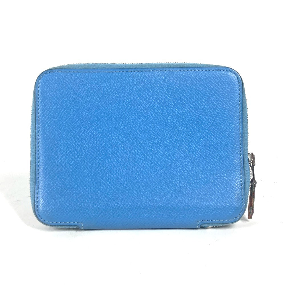 HERMES Notebook cover leather blue System notebook stationery Agenda zip