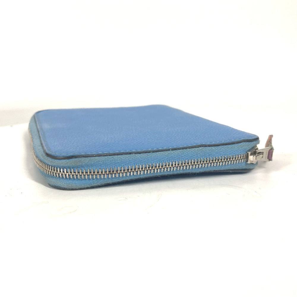 HERMES Notebook cover leather blue System notebook stationery Agenda zip