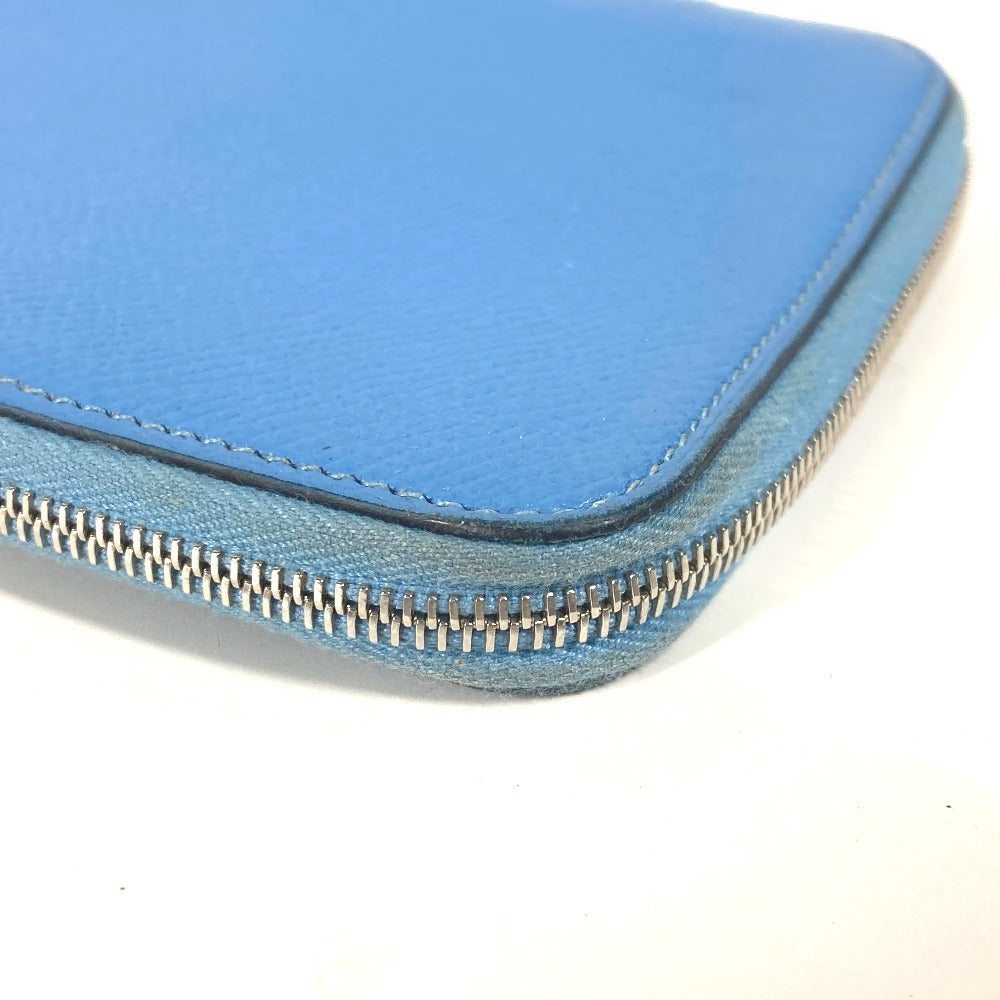 HERMES Notebook cover leather blue System notebook stationery Agenda zip
