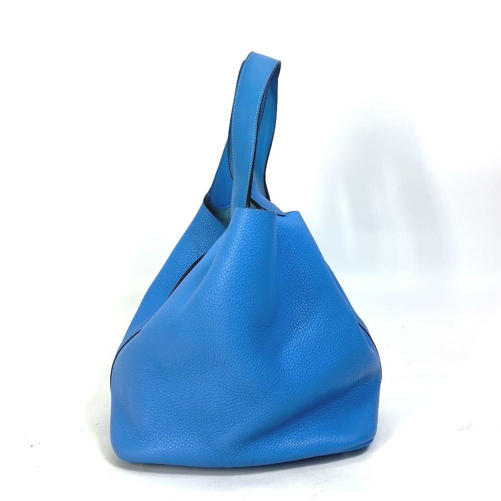 HERMES Handbag Taurillon Clemence blue Picotane Lock Touch GM Women Used