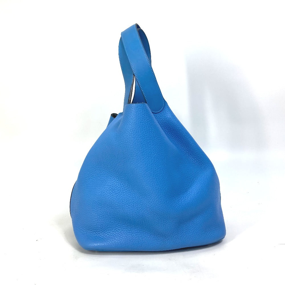 HERMES Handbag Taurillon Clemence blue Picotane Lock Touch GM Women Used
