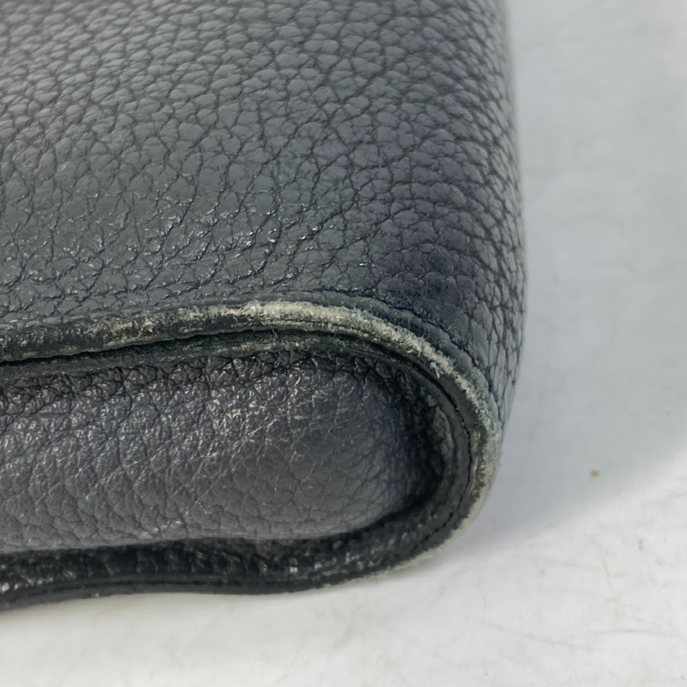 HERMES Clutch bag leather gray L-shaped fastener Zip tablet mens Used