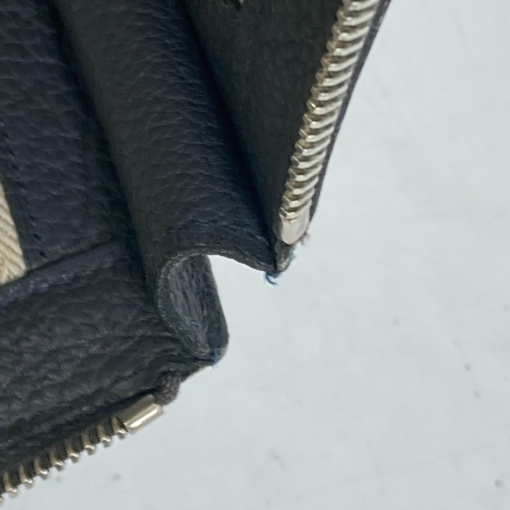 HERMES Clutch bag leather gray L-shaped fastener Zip tablet mens Used