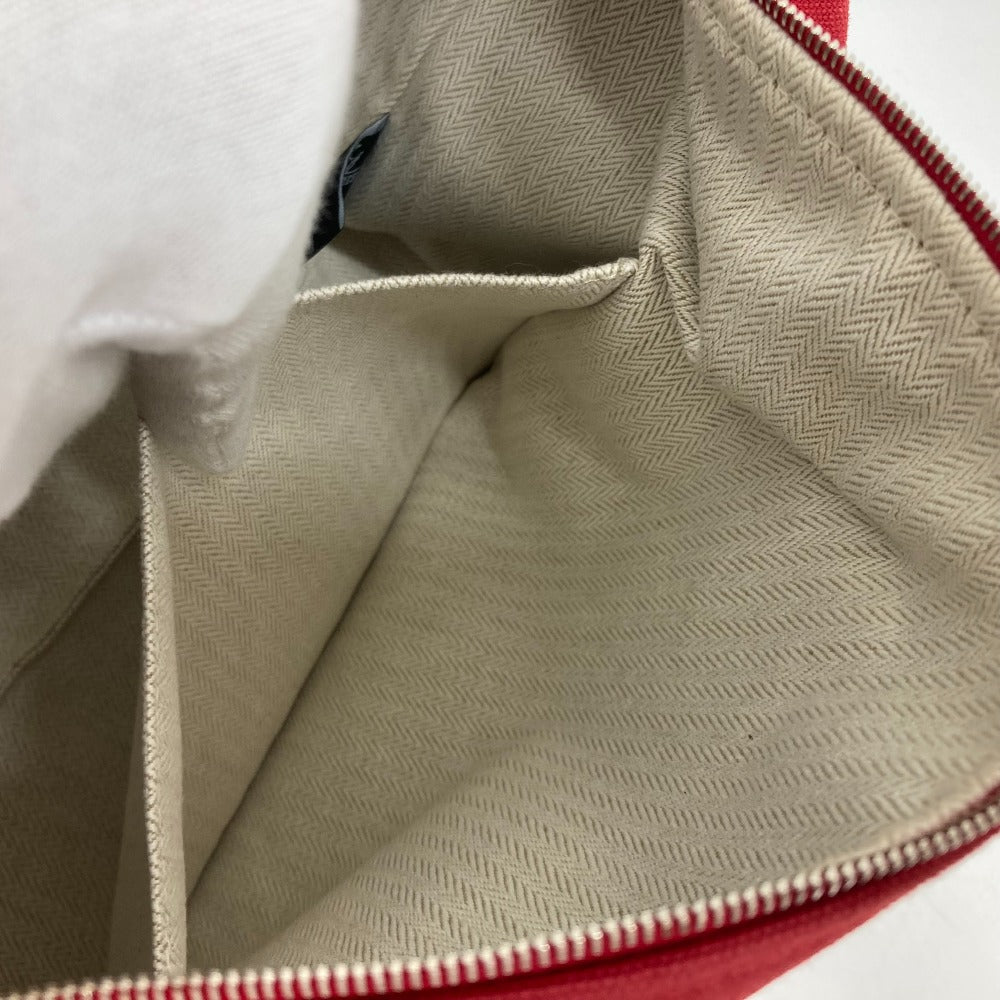 HERMES Handbag canvas Red Shoulder Bag Shoulder Bag Vanity bag Brid a Black GM Women Used