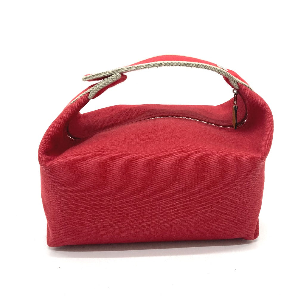 HERMES Handbag canvas Red Shoulder Bag Shoulder Bag Vanity bag Brid a Black GM Women Used