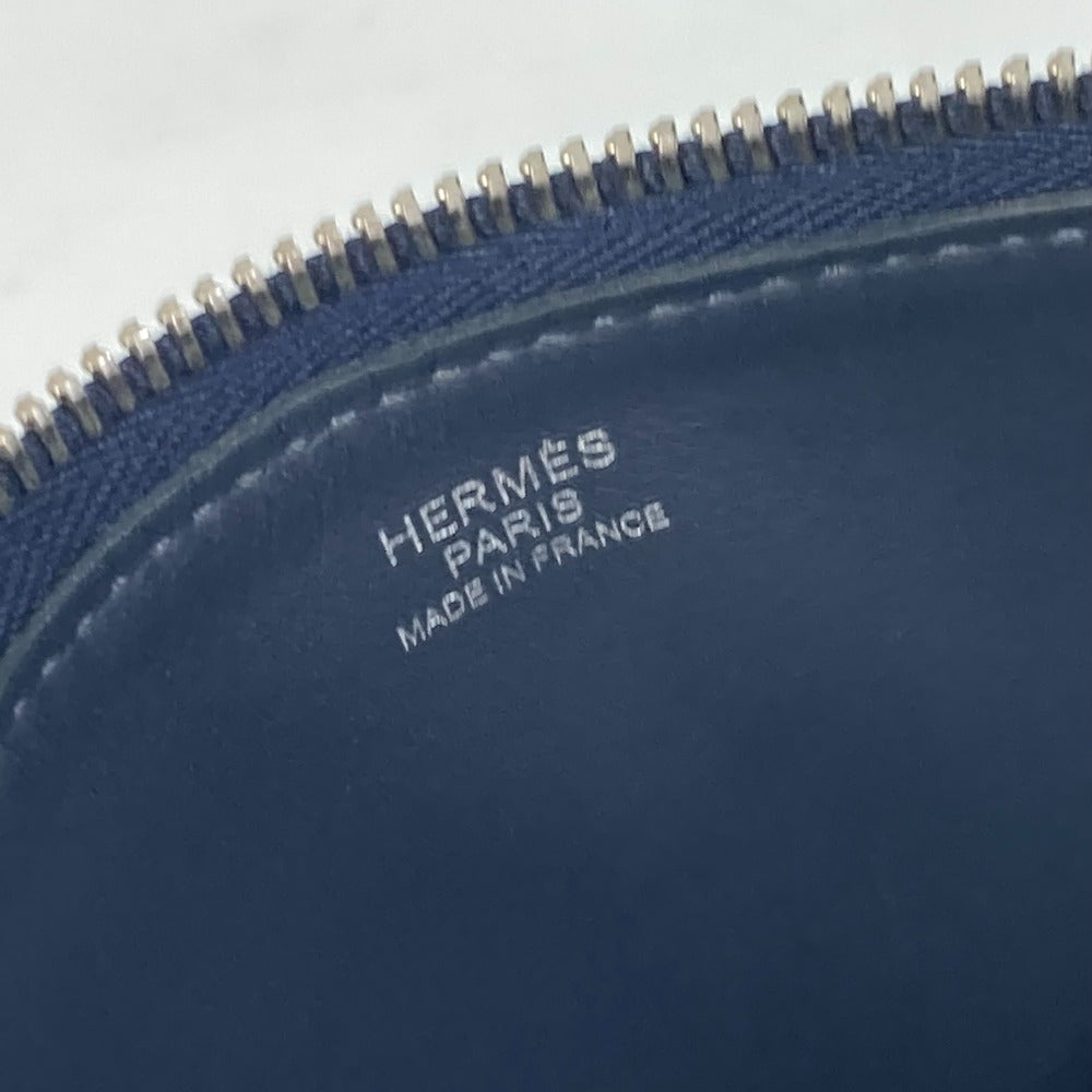 HERMES Shoulder Bag leather Navy Ultrapla GM