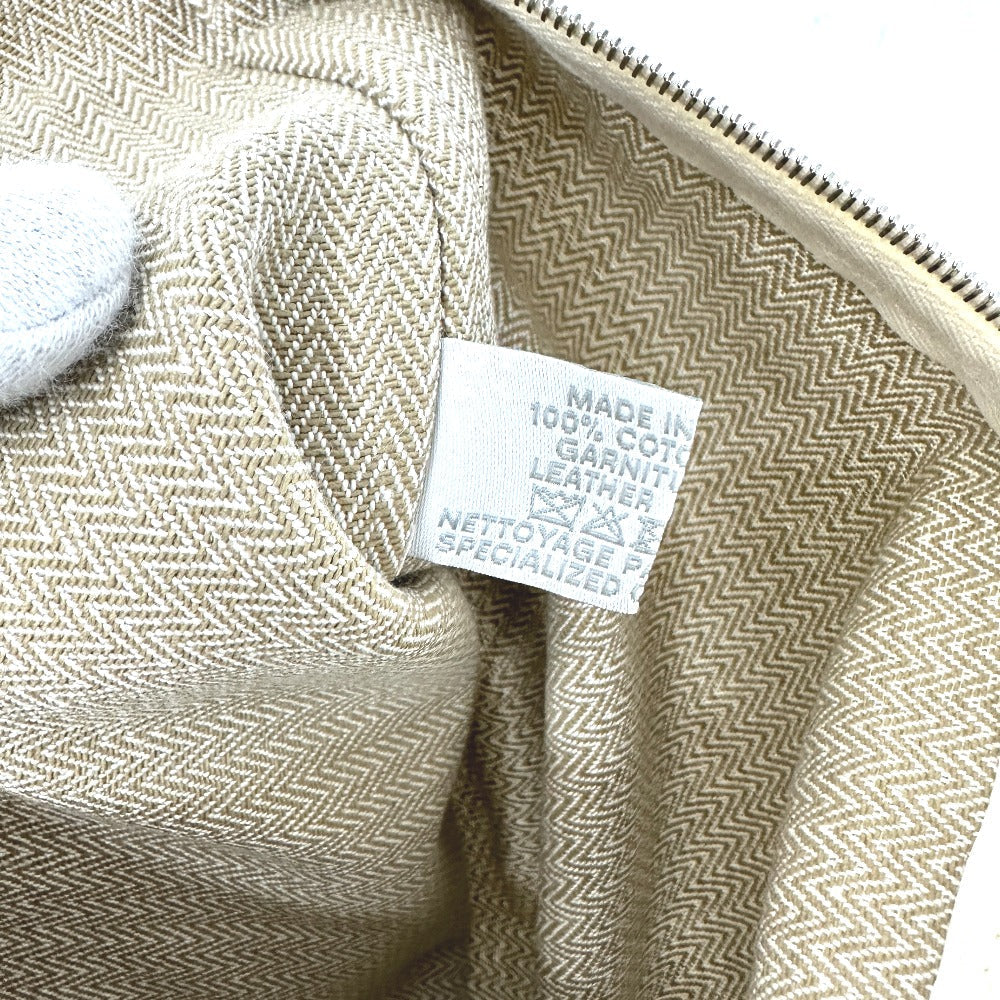 HERMES Pouch canvas beige Makeup pouch Cosmetics Pouch Truth Flat Teepee Women Used