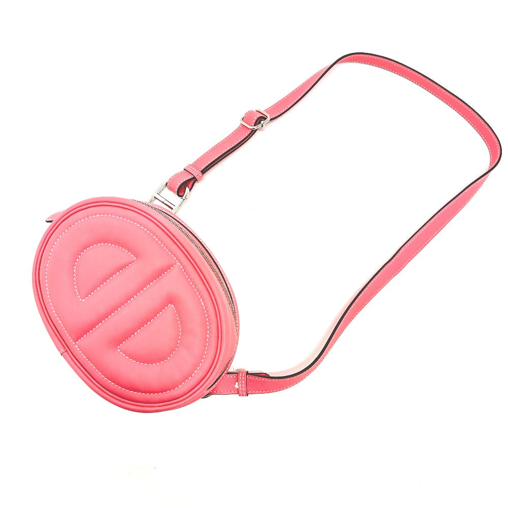 HERMES Waist bag lambskin pink In the loop Women Used