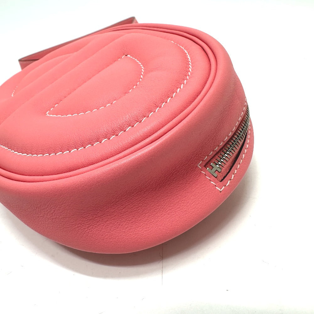 HERMES Waist bag lambskin pink In the loop Women Used