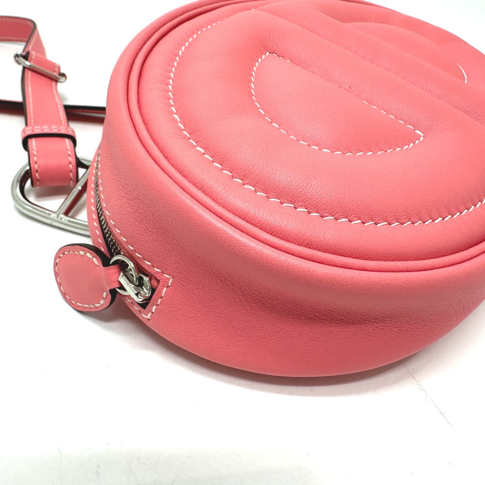 HERMES Waist bag lambskin pink In the loop Women Used