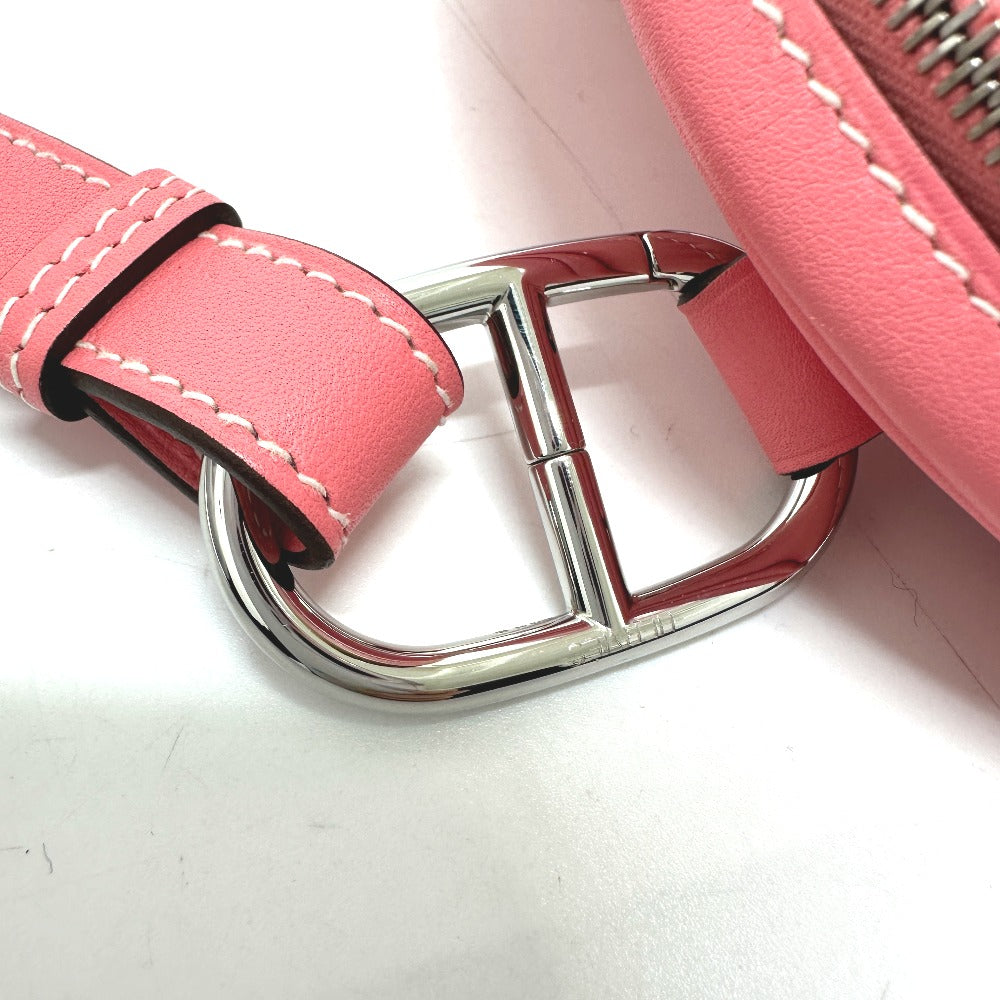 HERMES Waist bag lambskin pink In the loop Women Used