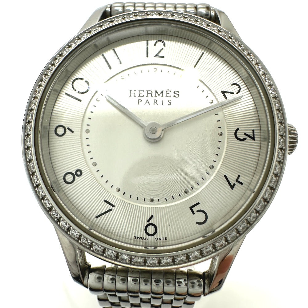 HERMES Watches Quartz CA2.130 Stainless Steel Silver Slim d'Herms white dial Women Used