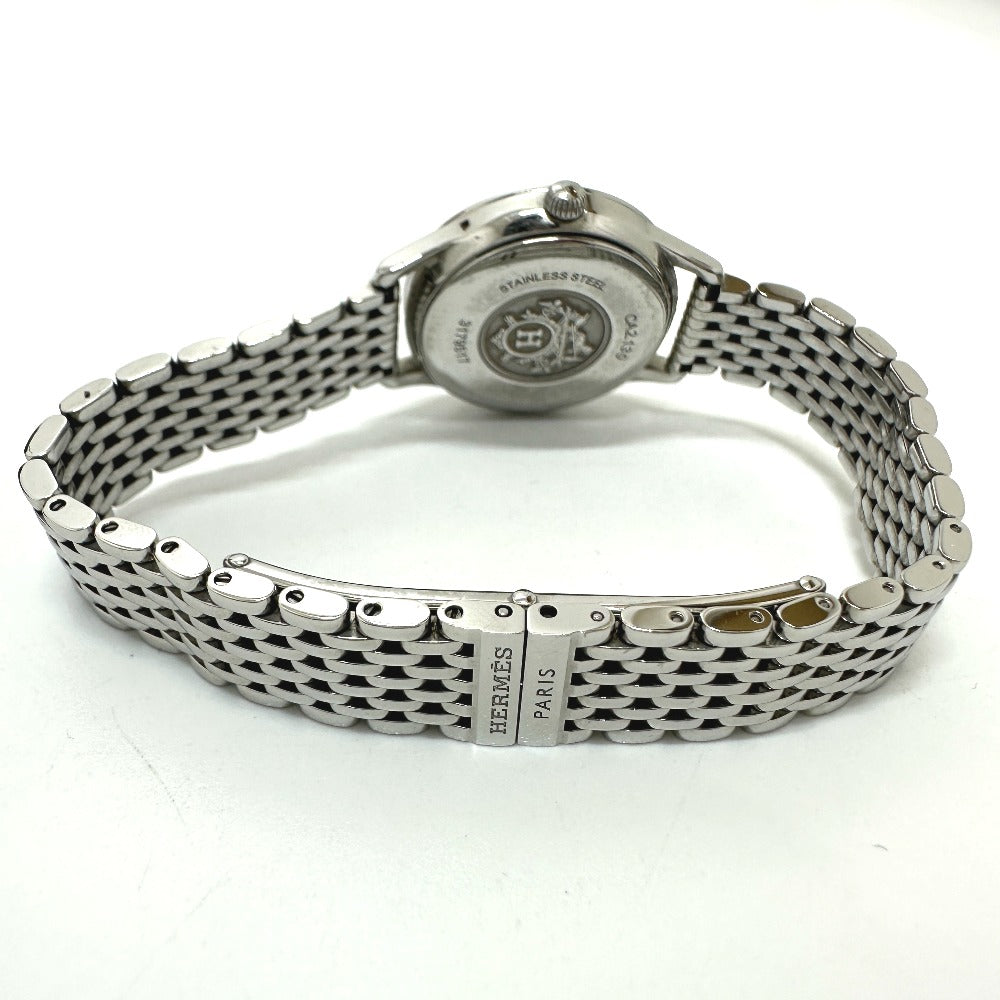 HERMES Watches Quartz CA2.130 Stainless Steel Silver Slim d'Herms white dial Women Used