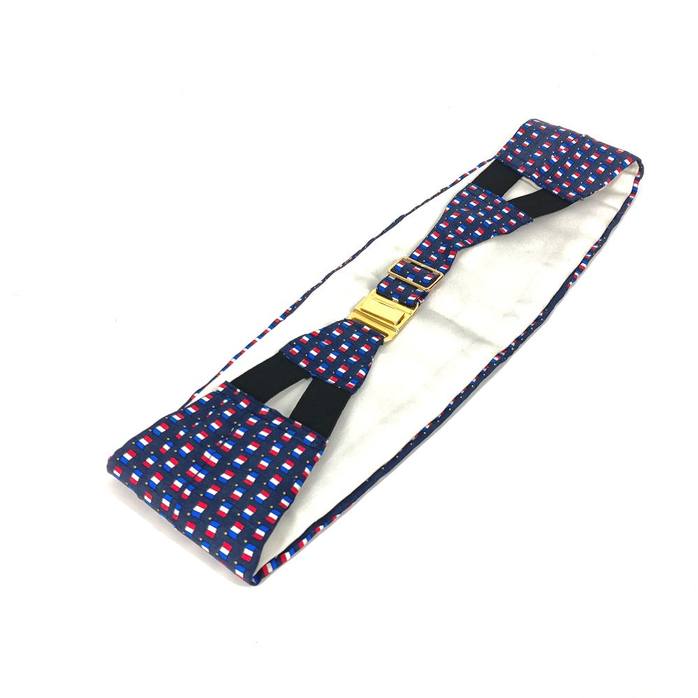 HERMES belt silk blue Accessories Cummer band Women 40 Used