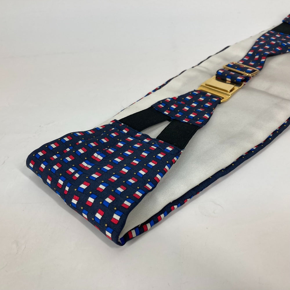 HERMES belt silk blue Accessories Cummer band Women 40 Used
