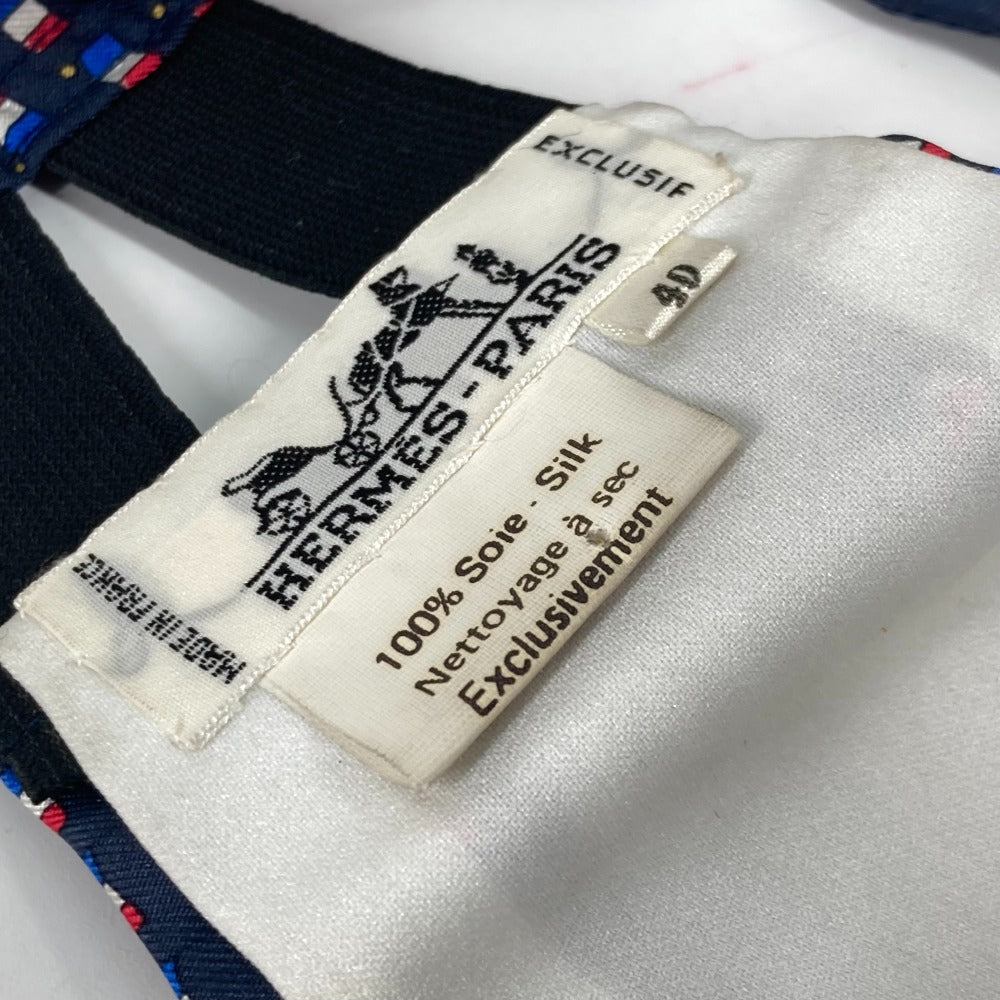 HERMES belt silk blue Accessories Cummer band Women 40 Used