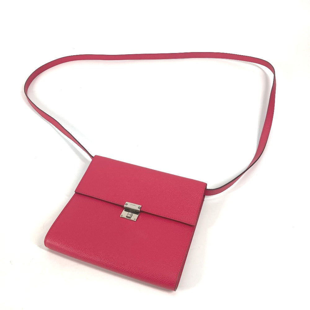 HERMES Shoulder Bag Epsom pink bag pochette Click 16 Women Used