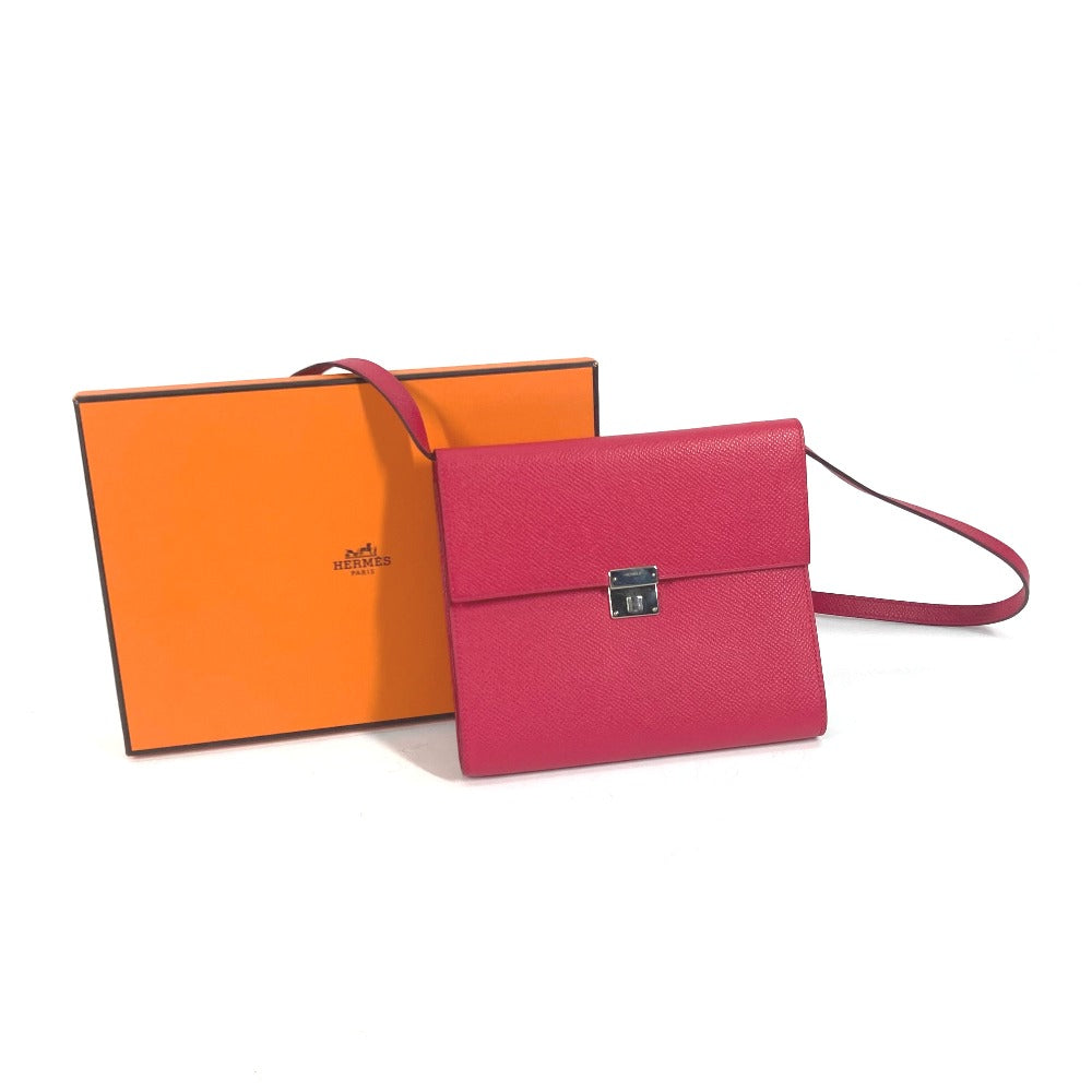 HERMES Shoulder Bag Epsom pink bag pochette Click 16 Women Used