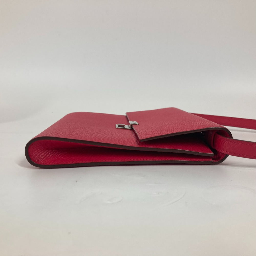 HERMES Shoulder Bag Epsom pink bag pochette Click 16 Women Used