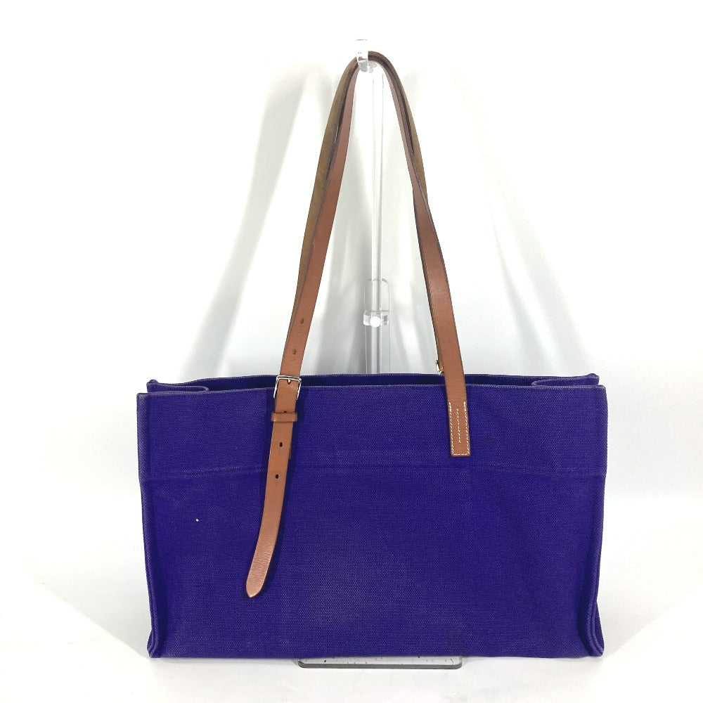 HERMES Tote Bag canvas purple Etrivire Elan Women Used