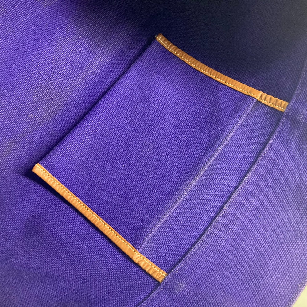 HERMES Tote Bag canvas purple Etrivire Elan Women Used