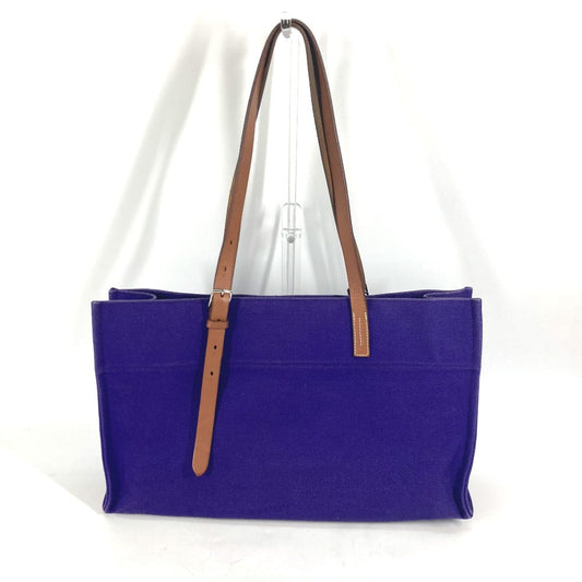 HERMES Tote Bag canvas purple Etrivire Elan Women Used