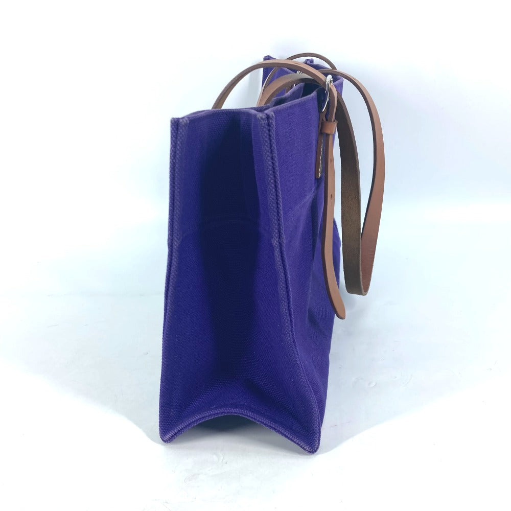 HERMES Tote Bag canvas purple Etrivire Elan Women Used