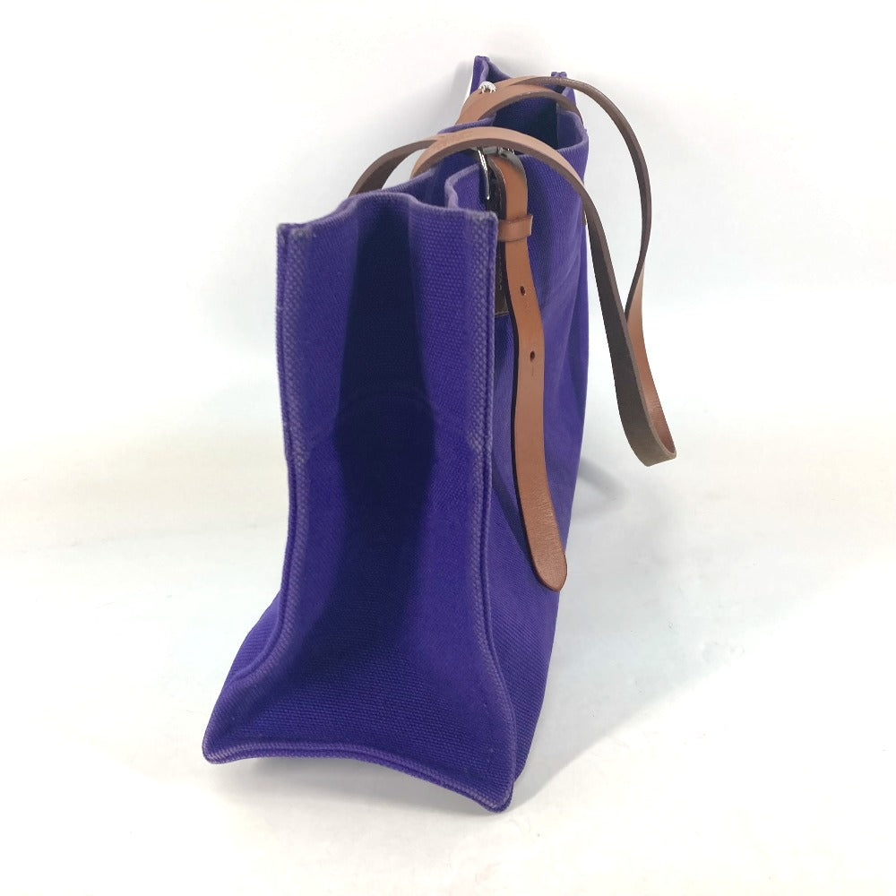 HERMES Tote Bag canvas purple Etrivire Elan Women Used
