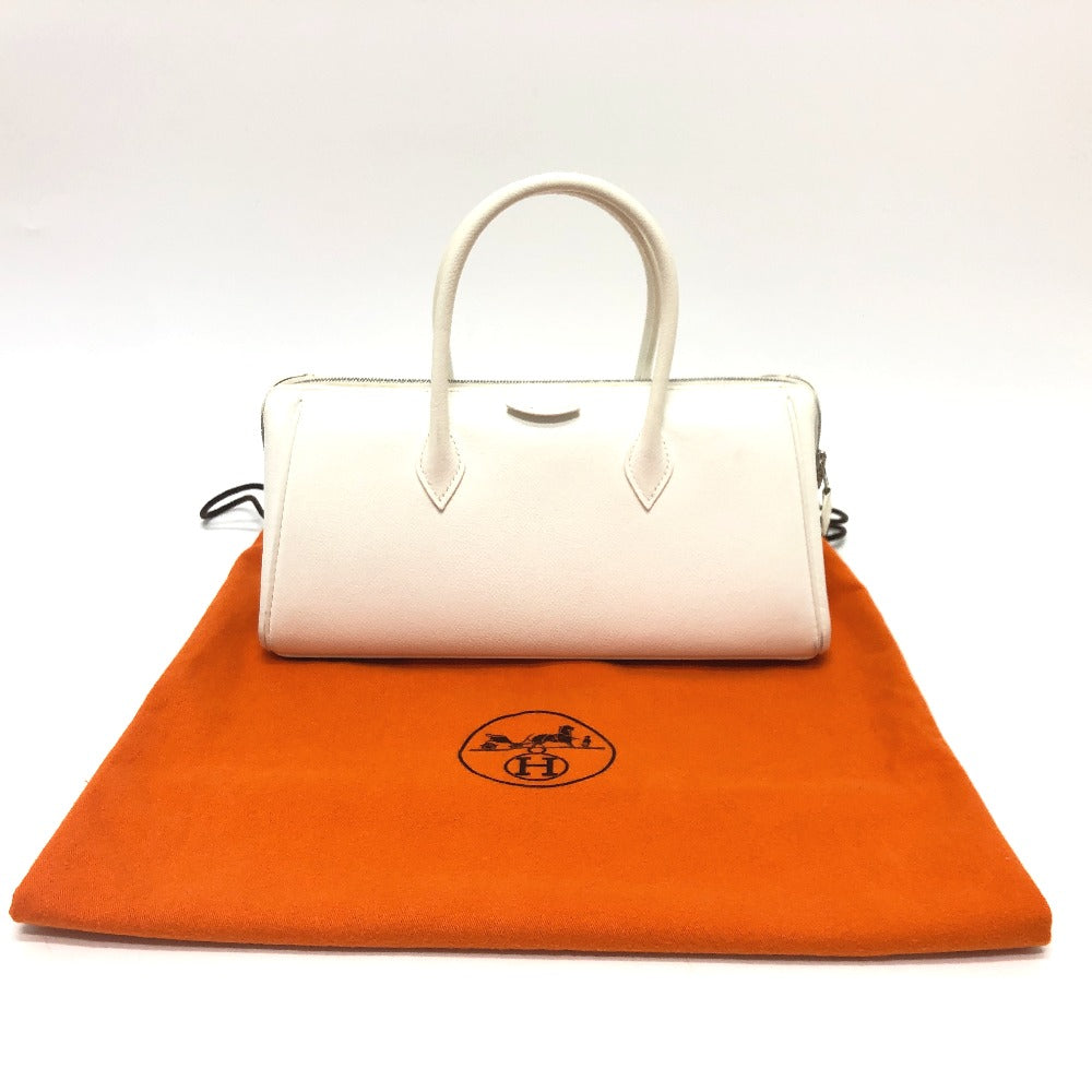 HERMES Handbag Epsom white Pararibbe Bay 27 Women Used