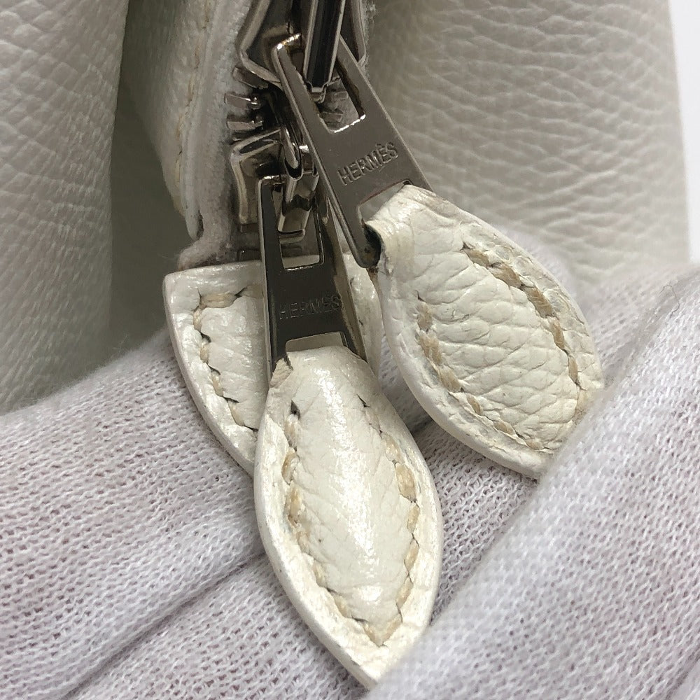 HERMES Handbag Epsom white Pararibbe Bay 27 Women Used