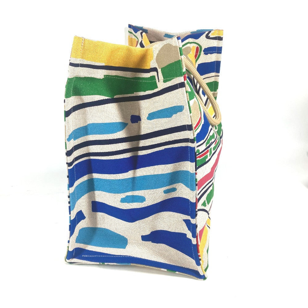 HERMES Shoulder Bag canvas multicolor beach bag bag Farniente Women Used